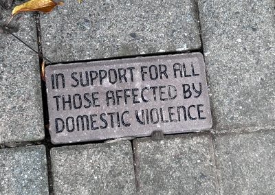 Engraved brick "In support for all those affected by domestic violence" from Pathway to Self-Sufficiency